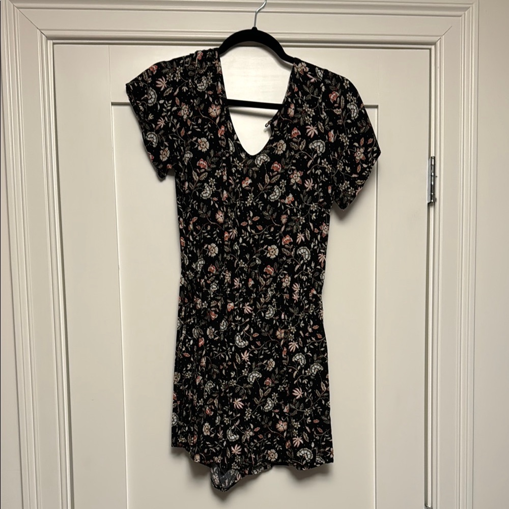 Floral Black Jumpsuit